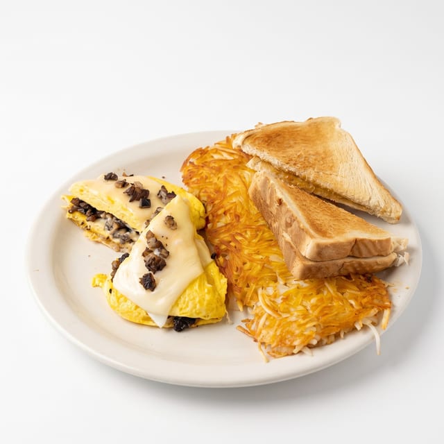 Sausage & Swiss Cheese Omelette.